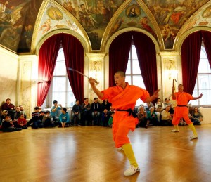 Sondervorführung von Shaolinmöchen für Kinder aus von der Caritas betreuten Häusern und den Caritas Lerncafes, sowie Stipendiatinnen und Stipendiaten von START Wien im Außenministerium. Wien, 02.02.2014, FOTO: Dragan Tatic