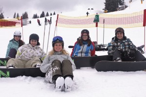 Snowboarder mit Dani